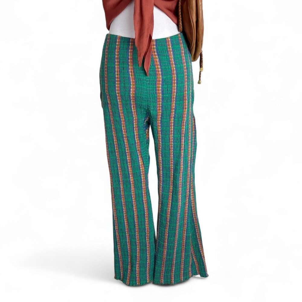 Free People Green Striped Cotton Pants
Size S